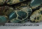 CIJ17 15.5 inches 15*30mm oval impression jasper beads wholesale