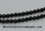 CJB01 16 inches 4mm round natural jet gemstone beads wholesale