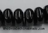 CJB35 16 inches 10*20mm rondelle natural jet gemstone beads