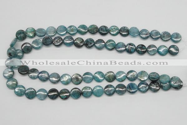CKC22 16 inches 12mm flat round natural kyanite beads wholesale