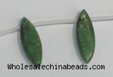CKC72 15.5 inches 10*30mm marquise natural green kyanite beads
