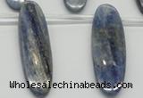 CKC78 Top drilled 13*45mm oval natural kyanite gemstone beads