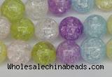 CKQ24 15.5 inches 12mm round dyed crackle quartz beads wholesale