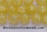 CKQ325 15.5 inches 12mm round dyed crackle quartz beads wholesale