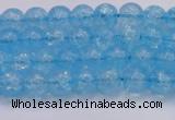 CKQ329 15.5 inches 6mm round dyed crackle quartz beads wholesale