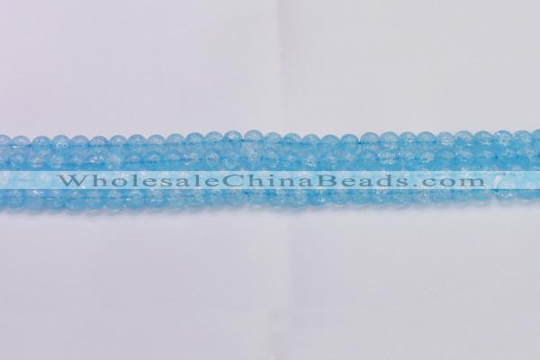 CKQ329 15.5 inches 6mm round dyed crackle quartz beads wholesale