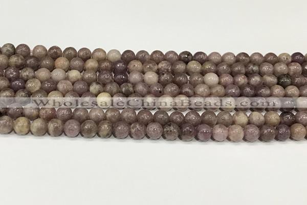 CKU340 15.5 inches 6mm round lepidolite gemstone beads wholesale