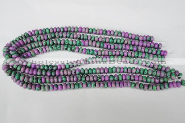 CLA498 15.5 inches 5*8mm rondelle synthetic lapis lazuli beads