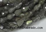CLB08 16 inches 6*8mm faceted teardrop labradorite beads wholesale