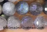 CLB1073 15.5 inches 8mm faceted round labradorite beads