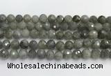 CLB1077 15.5 inches 10mm faceted round labradorite beads