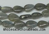 CLB156 15.5 inches 8*12mm flat teardrop labradorite gemstone beads
