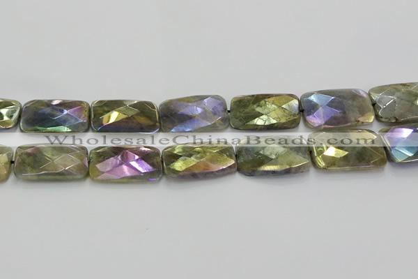 CLB708 15.5 inches 20*30mm faceted rectangle AB-color labradorite beads
