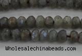 CLB756 15.5 inches 4*6mm faceted rondelle AB-color labradorite beads