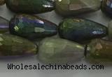 CLB784 15.5 inches 10*20mm faceted teardrop AB-color labradorite beads