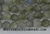 CLB992 15.5 inches 6mm faceted nuggets labradorite gemstone beads