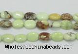 CLE45 15.5 inches 6*8mm oval lemon turquoise beads wholesale