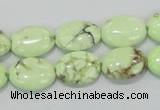 CLE46 15.5 inches 12*16mm oval lemon turquoise beads wholesale