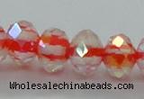 CLG40 14 inches 8*10mm faceted rondelle handmade lampwork beads