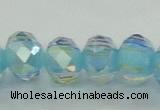 CLG42 14 inches 8*10mm faceted rondelle handmade lampwork beads