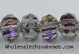 CLG49 13 inches 9*12mm faceted rondelle handmade lampwork beads