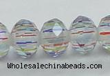 CLG52 13 inches 9*12mm faceted rondelle handmade lampwork beads