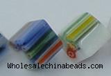 CLG530 16 inches 10*10mm cube lampwork glass beads wholesale