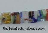 CLG562 16 inches 6*6mm cube lampwork glass beads wholesale