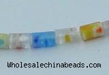 CLG575 16 inches 4*6mm cylinder lampwork glass beads wholesale