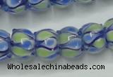 CLG781 14 inches 8*12mm rondelle lampwork glass beads wholesale