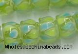 CLG783 14 inches 8*12mm rondelle lampwork glass beads wholesale