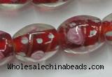 CLG879 15 inches 12*15mm oval lampwork glass beads wholesale