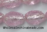 CLG884 2PCS 16 inches 12*18mm oval lampwork glass beads wholesale