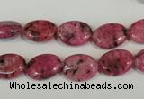 CLJ319 15.5 inches 10*14mm oval dyed sesame jasper beads wholesale