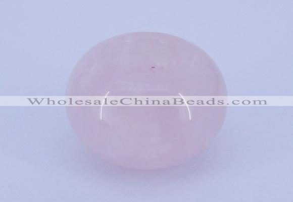 CLO01 19*30mm rondelle loose rose quartz gemstone beads wholesale