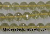 CLQ163 15.5 inches 10mm faceted round natural lemon quartz beads