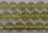 CLQ164 15.5 inches 12mm faceted round natural lemon quartz beads
