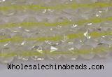CLQ311 15.5 inches 6mm faceted nuggets lemon quartz beads