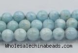 CLR16 15.5 inches 8mm round grade A natural larimar gemstone beads