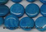 CLR415 15.5 inches 20mm flat round dyed larimar gemstone beads