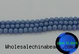 CLU102 15.5 inches 8mm round blue luminous stone beads