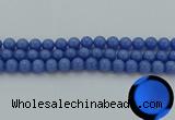 CLU113 15.5 inches 10mm round blue luminous stone beads