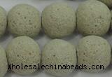 CLV357 15.5 inches 18mm ball dyed lava beads wholesale