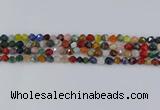 CME106 15.5 inches 6mm faceted nuggets mixed gemstone beads