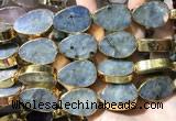 CME510 12 inches 18*28mm - 20*30mm flat teardrop labradorite beads