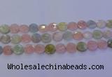 CMG254 15.5 inches 12mm faceted coin morganite beads