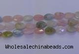 CMG275 15.5 inches 15*20mm faceted flat teardrop morganite beads