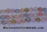 CMG285 15.5 inches 14*14mm faceted heart morganite beads