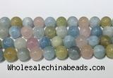 CMG444 15.5 inches 14mm round morganite gemstone beads wholesale