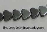 CMH174 15.5 inches 6*6mm heart magnetic hematite beads wholesale